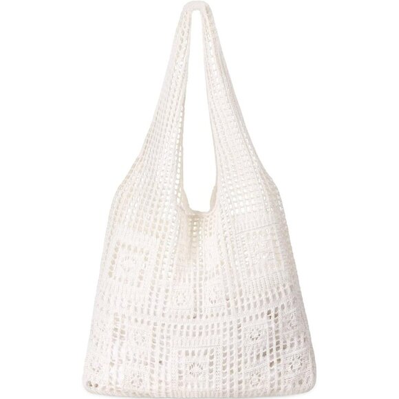 Handbags - Women's Creamy Shoulder Shopping Handbag Casual Travel Totes Fold Able Bags